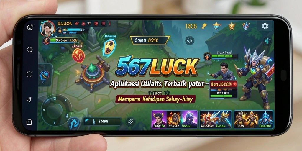 Tampilan antarmuka utama aplikasi 567LUCK yang sederhana dan informatif.