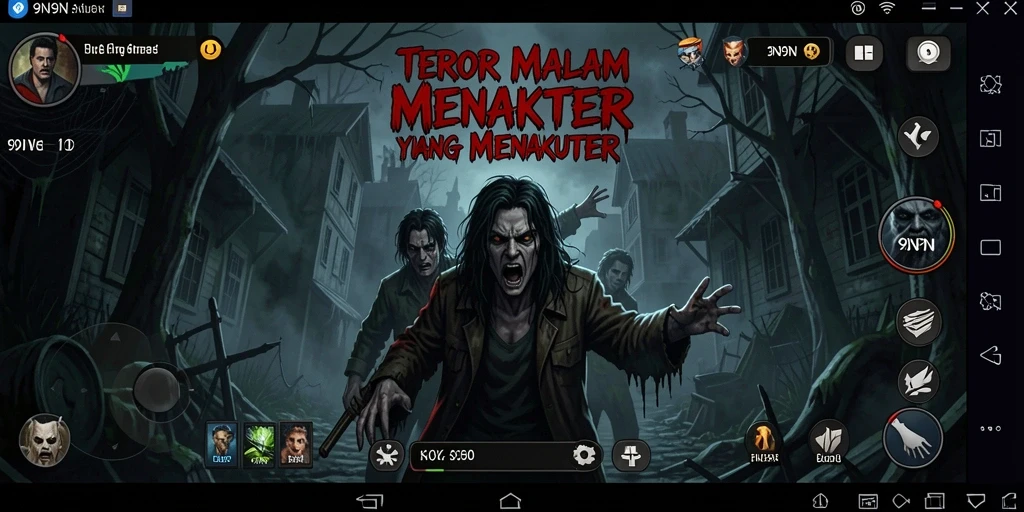 Gameplay 9N9N yang menakutkan dan mendebarkan.