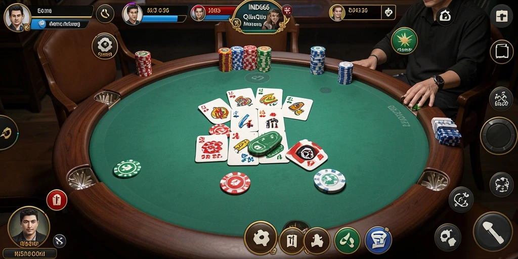 Gameplay QiuQiu yang seru dan kompetitif di IND666.