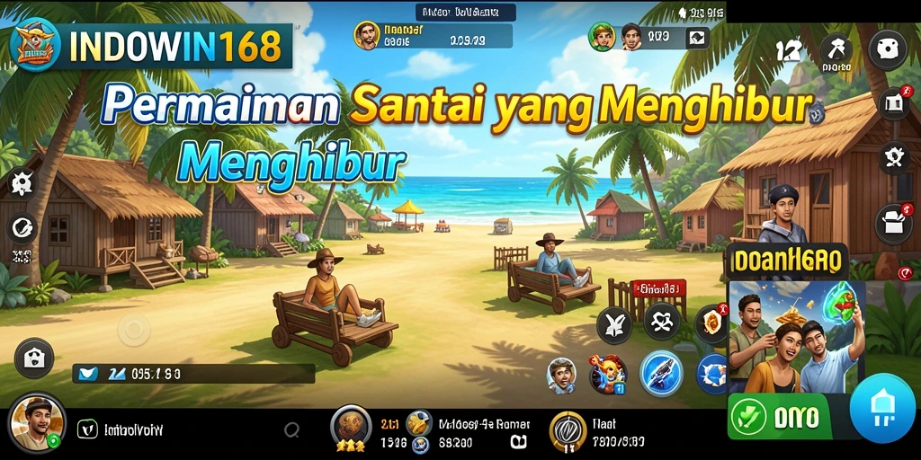Tangkapan layar gameplay menampilkan suasana santai dari INDOWIN168.