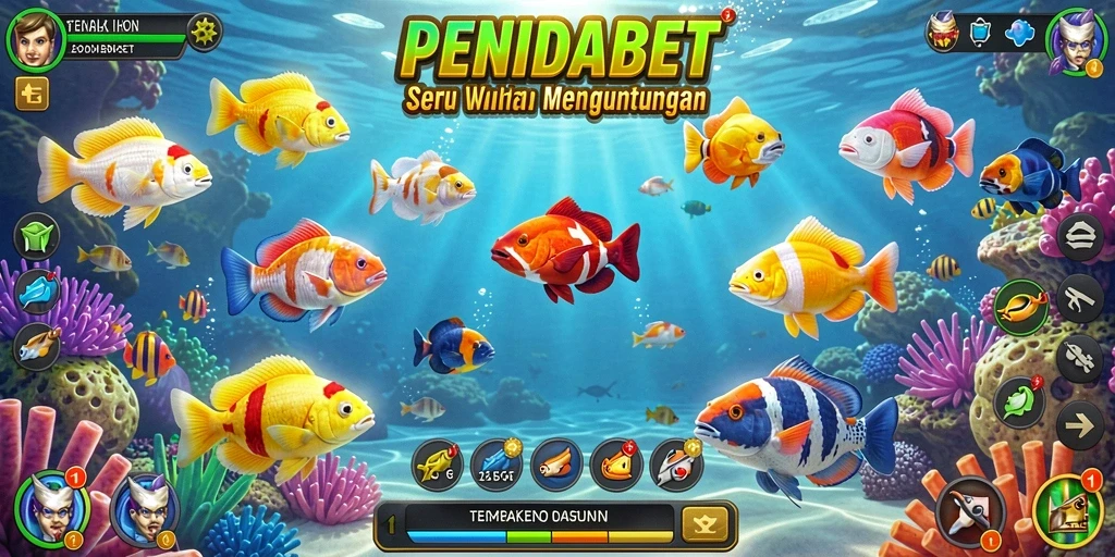 Gameplay seru dari game Tembak Ikan PENIDABET dengan efek visual menarik.