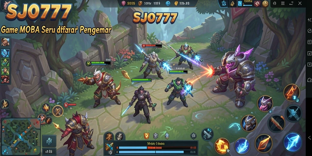Gameplay seru di SJO777 menampilkan pertarungan tim yang menegangkan.