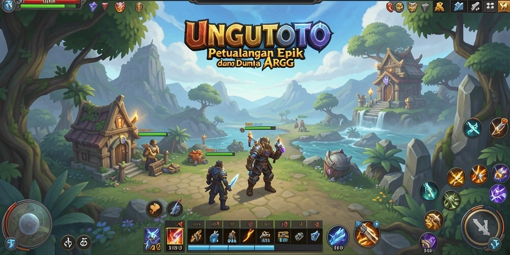 Screenshot gameplay UNGUTOTO menunjukkan aksi seru dalam pertarungan ARPG.
